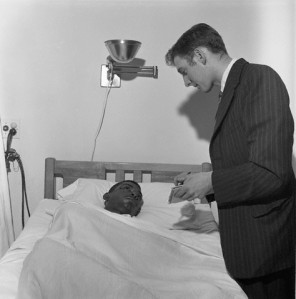 William Barbee in his hospital bed